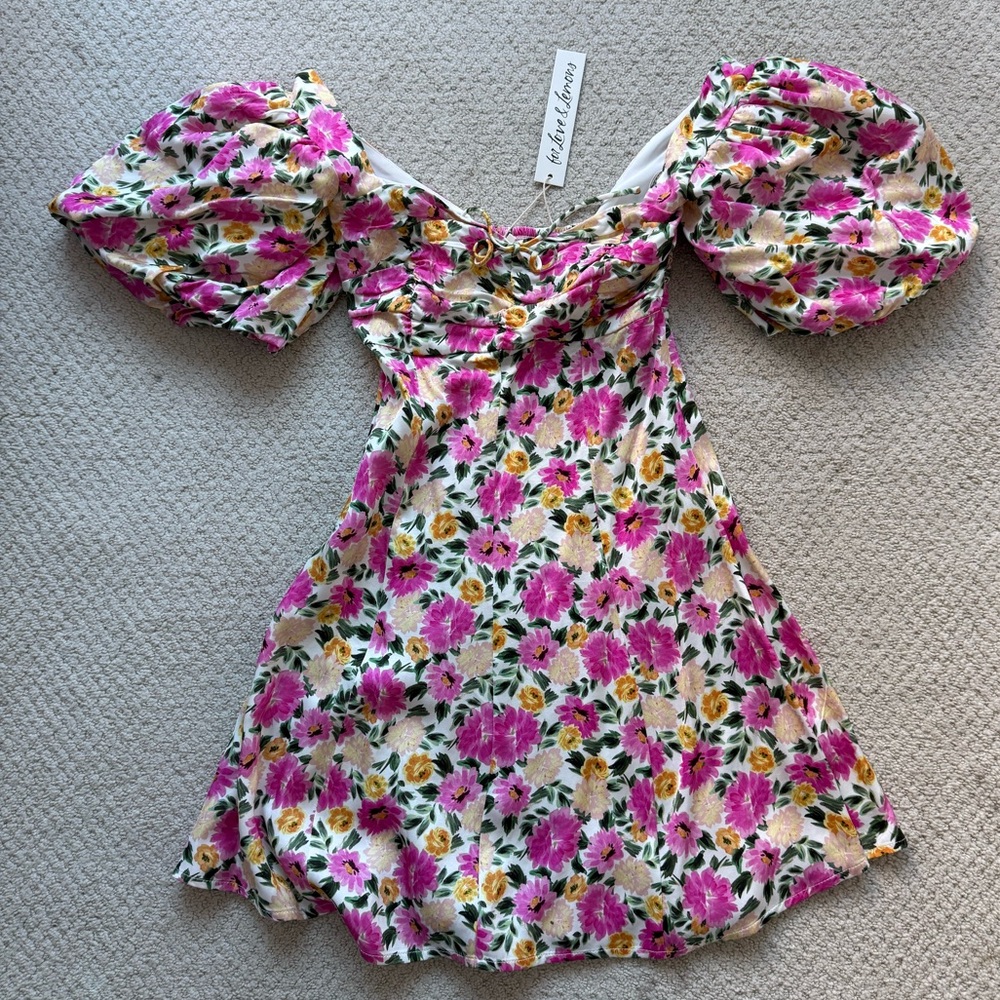 NWT For Love & Lemons Sasha Mini Dress size XXS